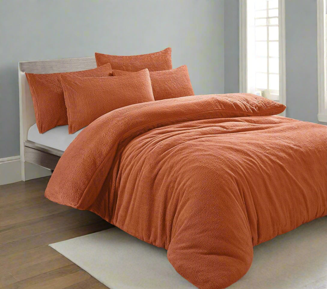 Teddy Fleece Duvet Set 15 Colours