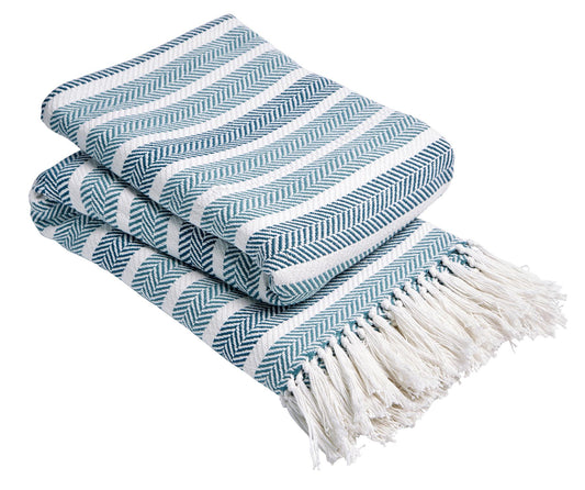 Lyra Luxury 100% Cotton Throw 4 Colours