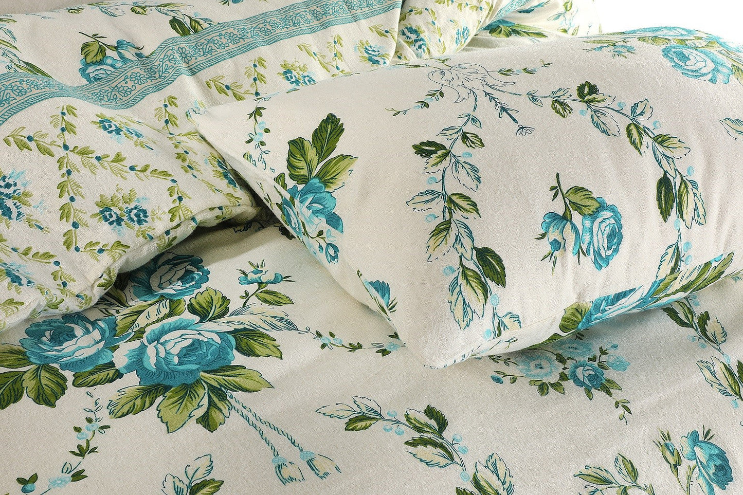 Bloom Teal Flannelette Brushed Cotton Sheet Set