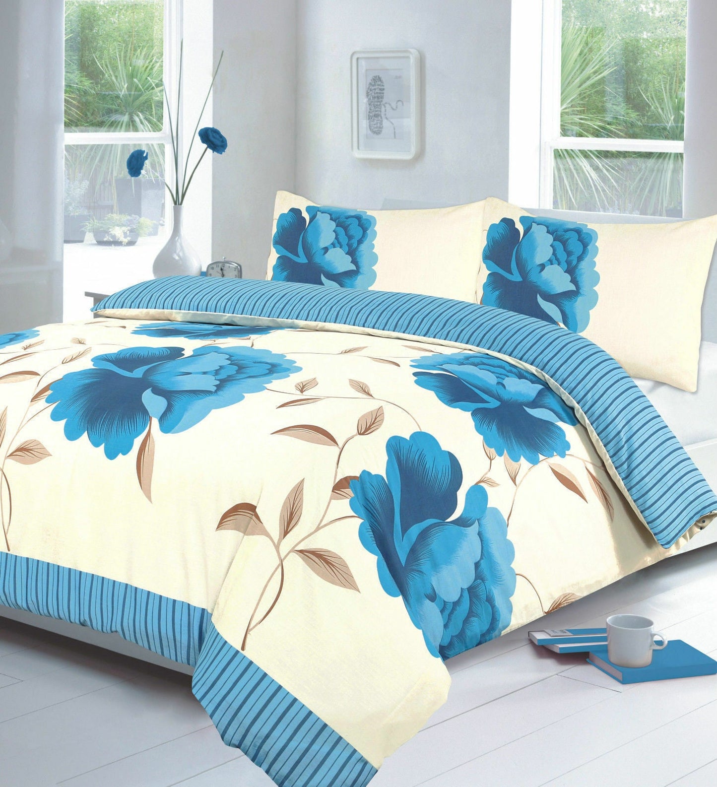 Roses Reversible Duvet Set 7 Colours