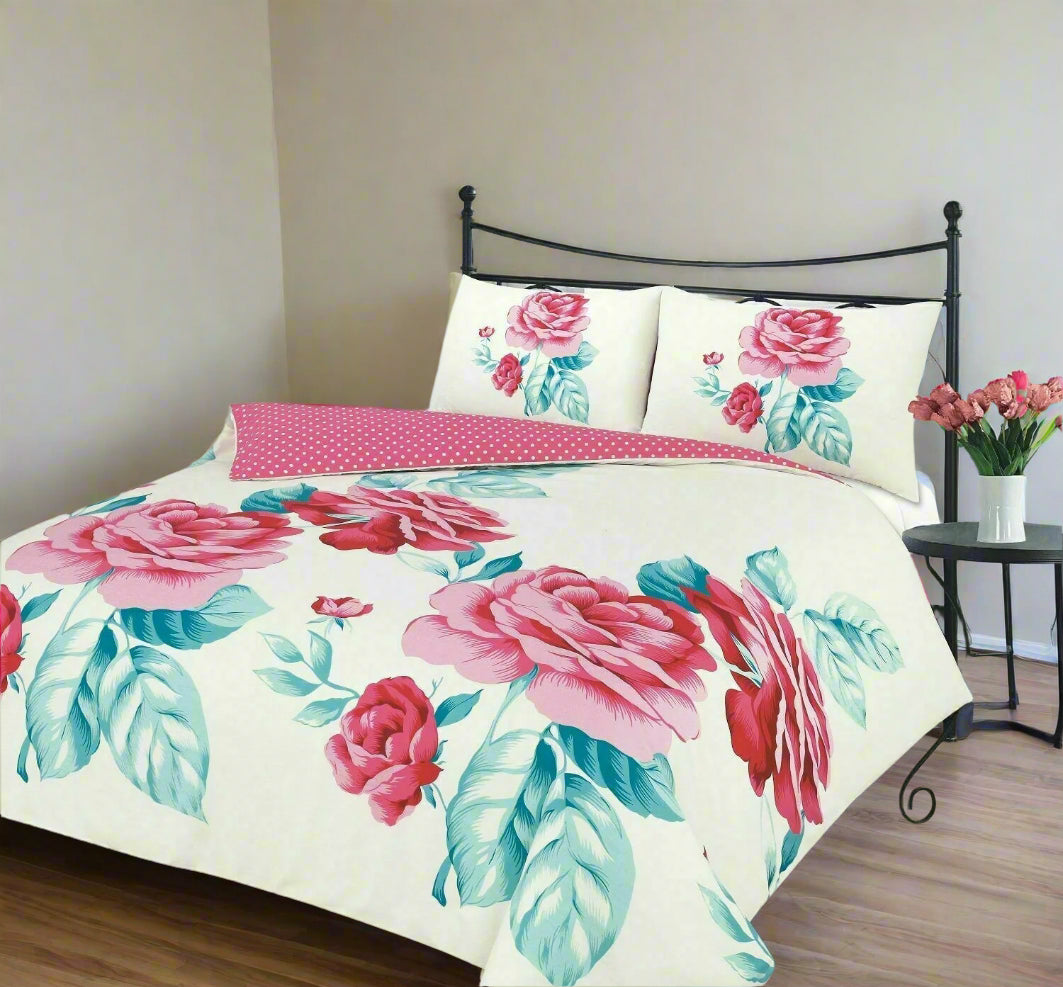 Polkadot Roses Duvet Set 4 Colours