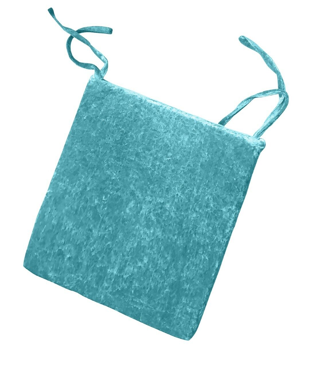 Crushed Velvet Foam Filled Seat Pad Chair Cushions With Ties