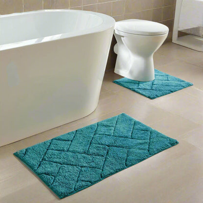 Cotton Bath Mat & Pedestal Set 7 Colours