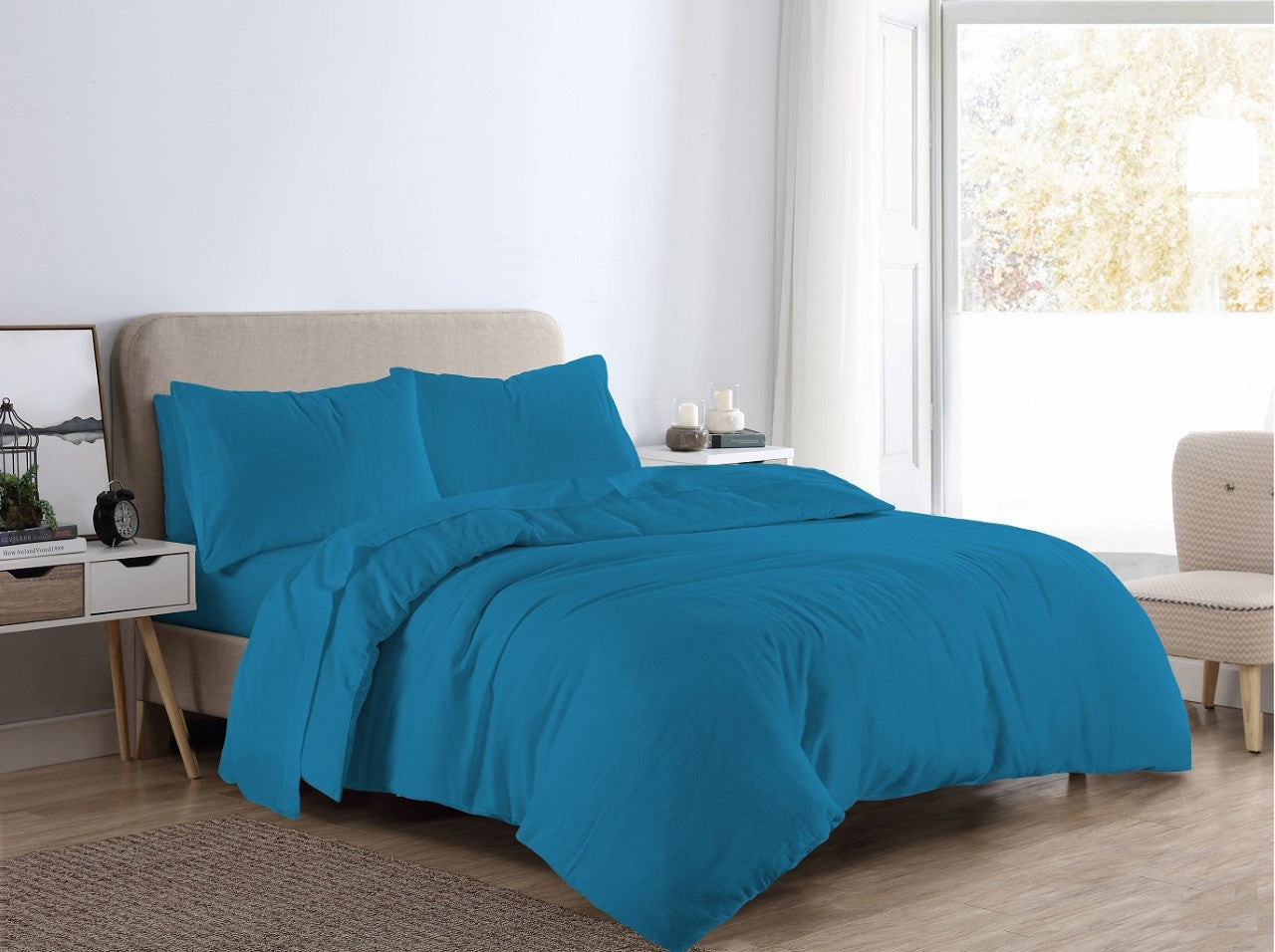 Flannelette 100% Cotton Pillowcase Pair 10 Colours