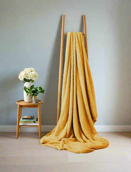 Teddy Bear Fabric Throw 5 Colours