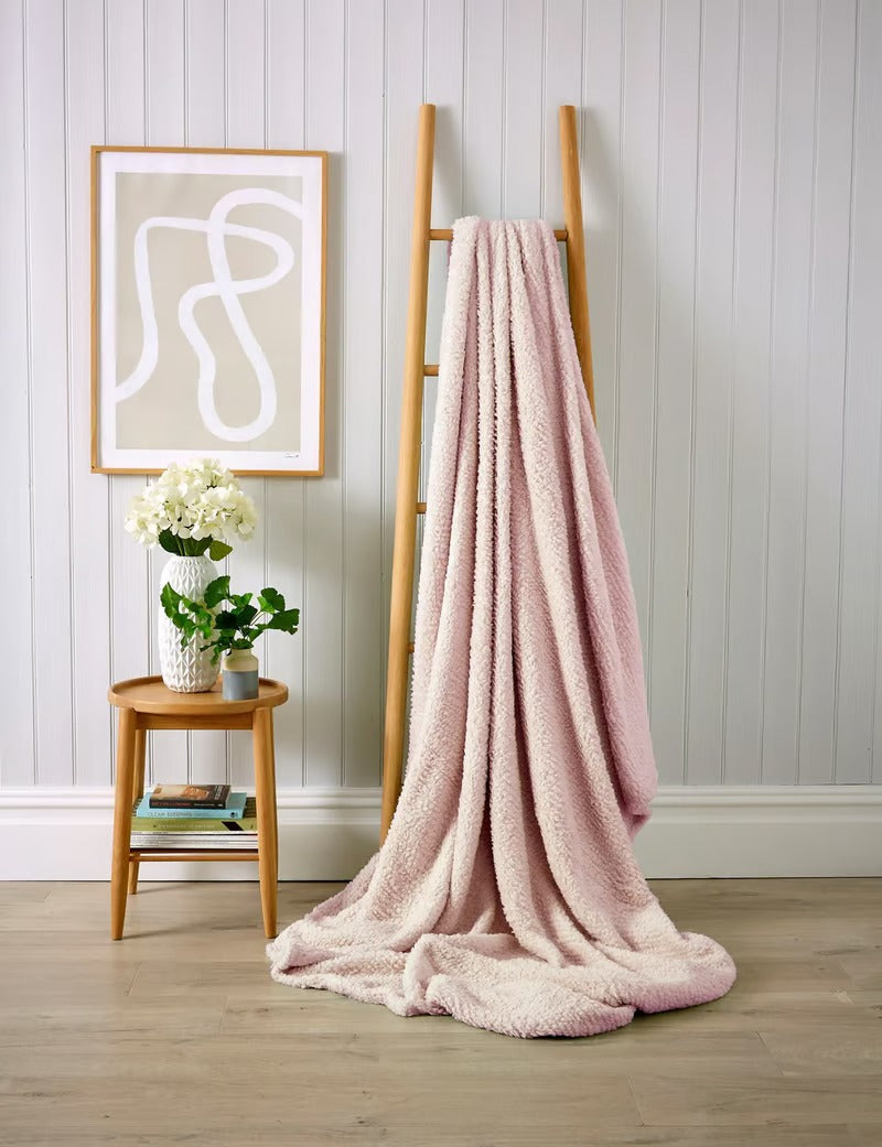 Teddy Bear Fabric Throw 5 Colours