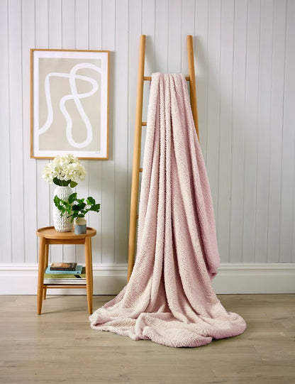 Teddy Bear Fabric Throw 5 Colours