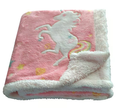 Glow In The Dark Unicorn Rainbow Teddy Duvet Set
