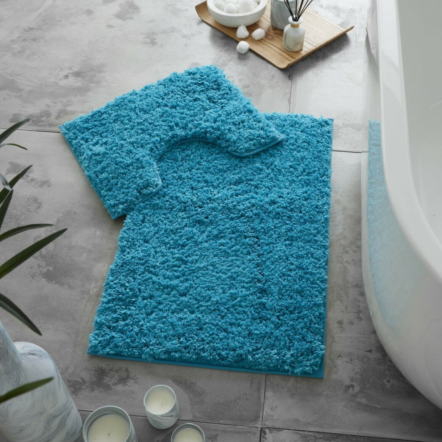 Twist Bath & Pedestal Mat Set 10 Colours