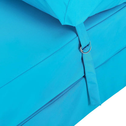 Indoor/Outdoor Fold Out Z Bed Chair | Lightweight Sofa Bed Futon with Soft Water-Resistant Cover Turquoise