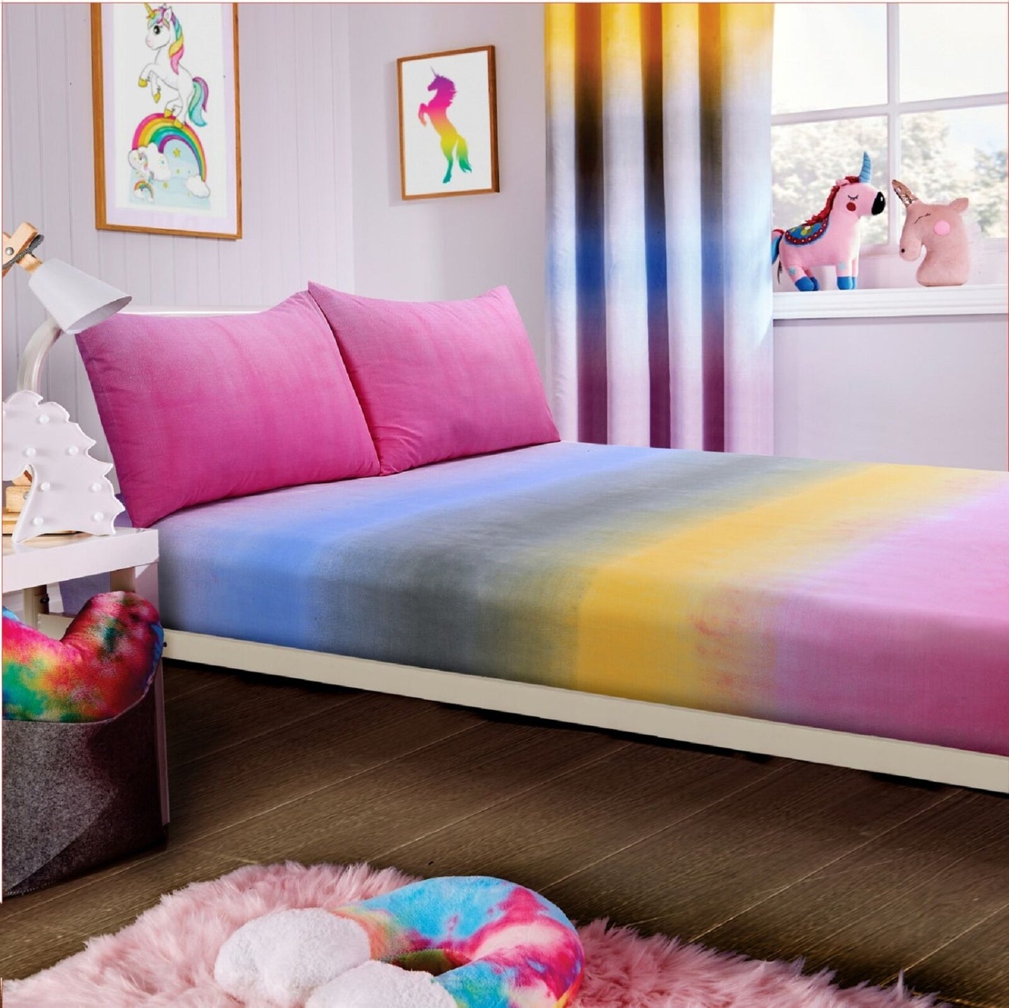 Kids Unicorn Duvet Set & Curtains