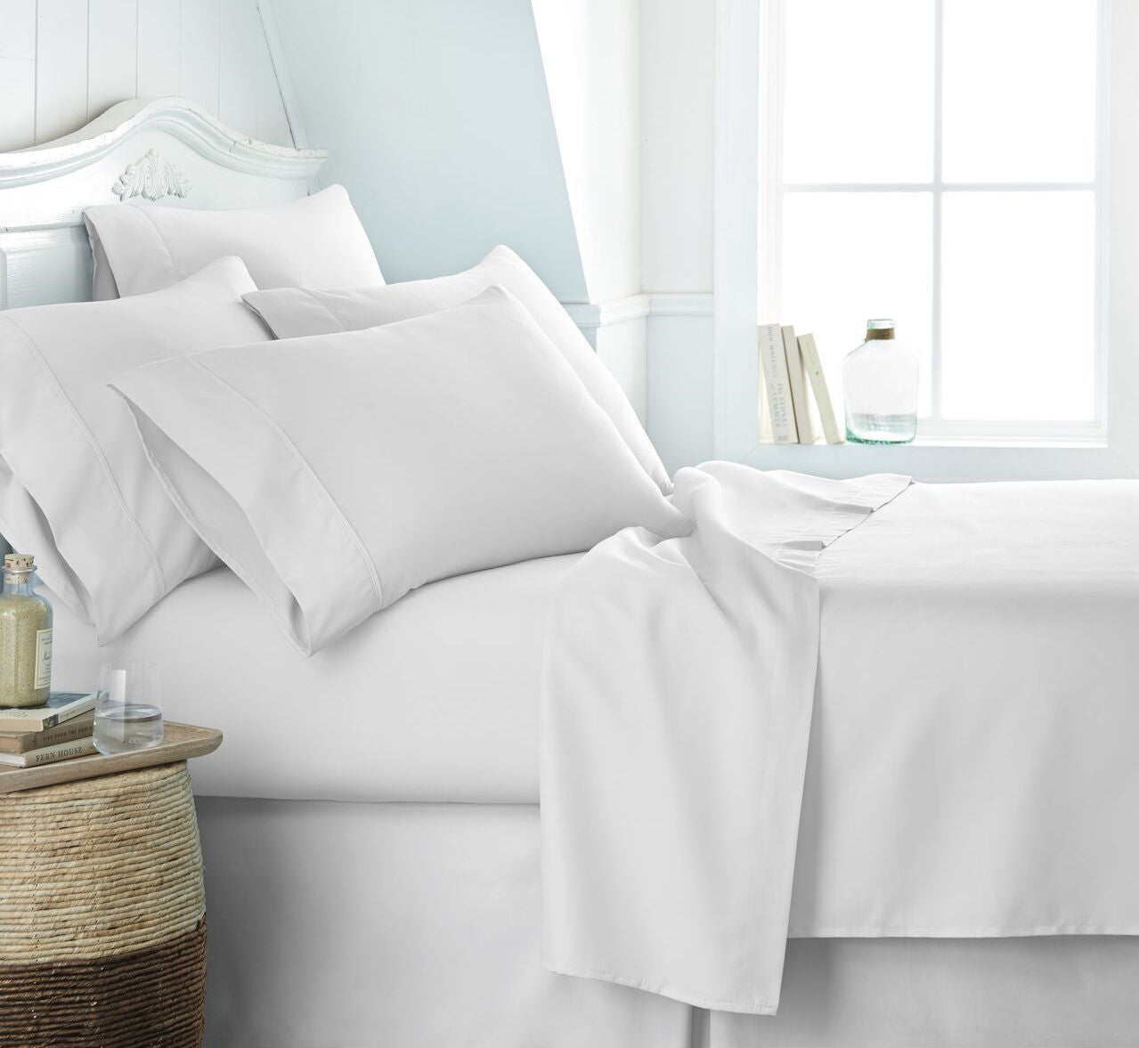300 Thread Count Egyptian Cotton White Duvet Set All Bed Sizes