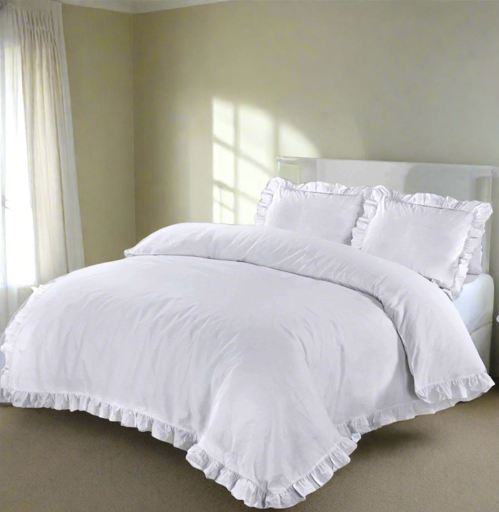 Ruffle Frill Duvet Set 5 Colours