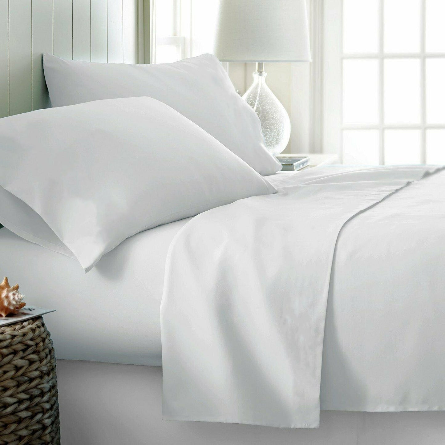 500 Thread Count Egyptian Cotton White Duvet Set All Bed Sizes