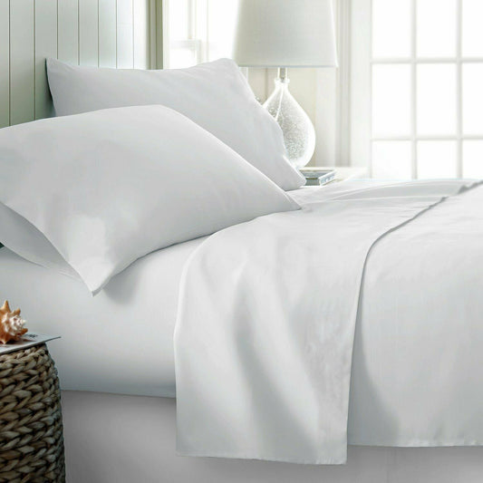500 Thread Count Egyptian Cotton White Duvet Set All Bed Sizes