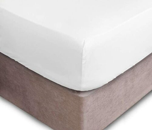White 200 Thread Count Egyptian Cotton Fitted Sheet 25 cm Deep 10"